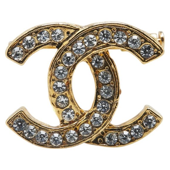 Chanel Coco Mark Gold Gold Plated brooch - Picture 1 of 5